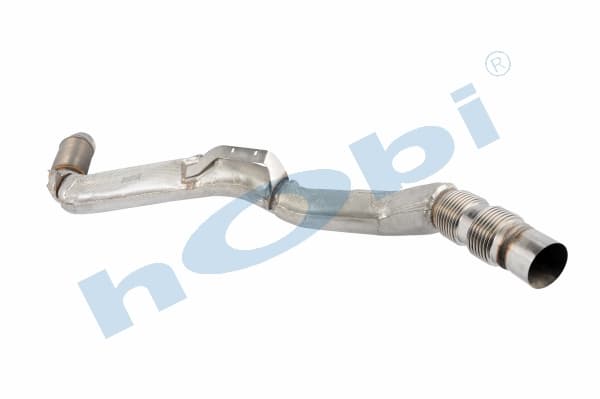 MC Actros E6, Inox, With Below Flexible, Insulated, Pipe, Exhaust Front,