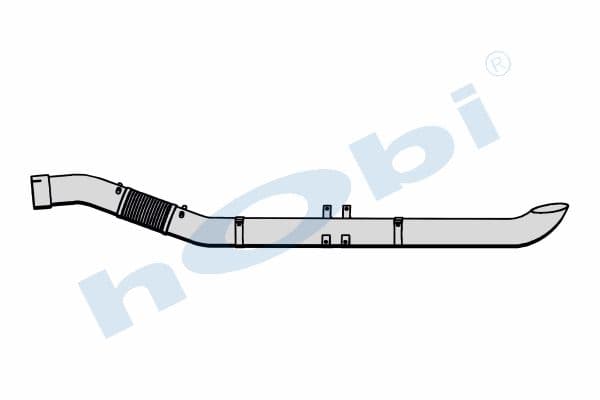MC Axor E3, Inox, Flexible Pipe (P), Pipe, Exhaust Tail,