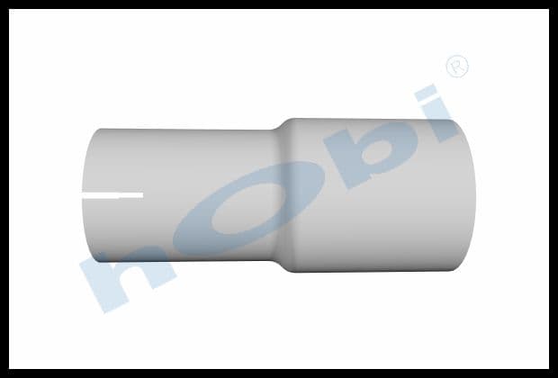 Pipe UN Connector L1:200 Alusi ID1:Ø76 7 OD2:Ø101 6