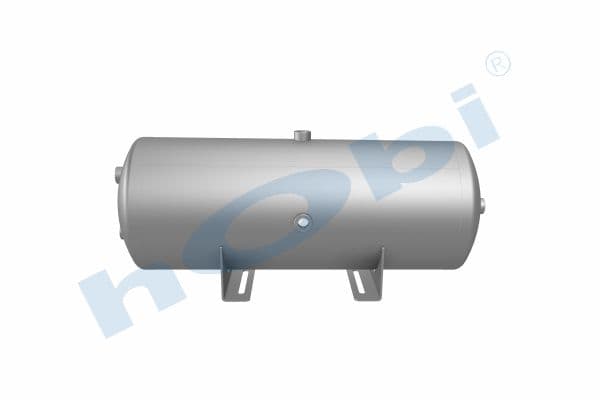 Hava Tankı, Ø276 L:743 Alüminyum, Gövde Braketli, Lt:40 Siyah (RAL9005)