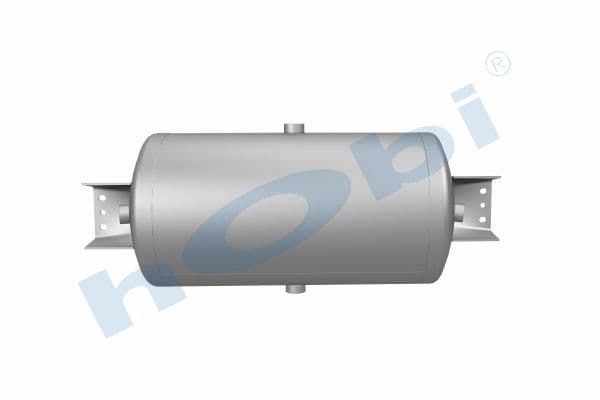 Hava Tankı, Ø300 L:621 Alüminyum, Kapak Braketli, Lt:50