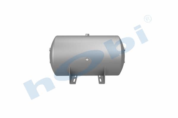 Hava Tankı, Ø396 L:727 Alüminyum, Gövde Braketli, Lt:80 Siyah (RAL9005)