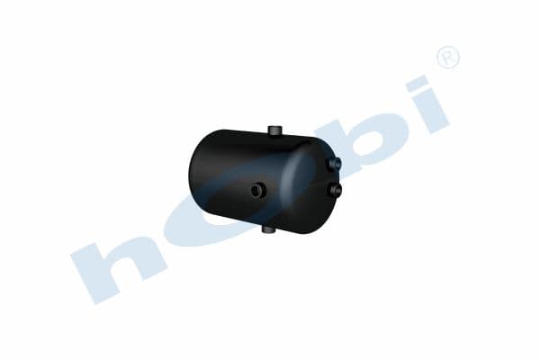 Air Tank Ø206 L:325 Steel MC Lt:9 5 Black (RAL9005)