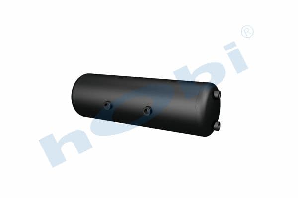 Air Tank, Ø206 L:656 Steel, OT Lt:20 Black (RAL9005)