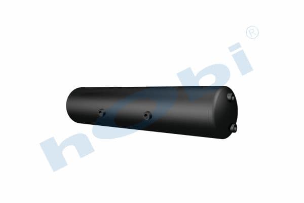Air Tank, Ø206 L:960 Steel, OT Lt:30 Black (RAL9005)