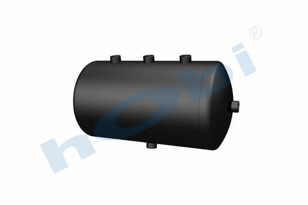 Air Tank, Ø246 L:470 Steel, OT Lt:20 Black (RAL9005)
