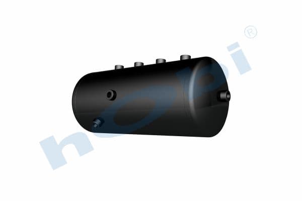 Air Tank Ø246 L:591 Steel DF Lt:25 Black (RAL9005)