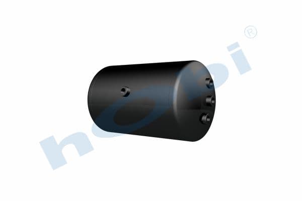 Air Tank Ø276 L:478 Steel MC Lt:25 Black (RAL9005)