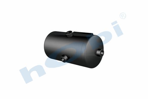 Air Tank Ø154 L:307 Steel Body With Bracket UN Lt:5 Black (RAL9005)