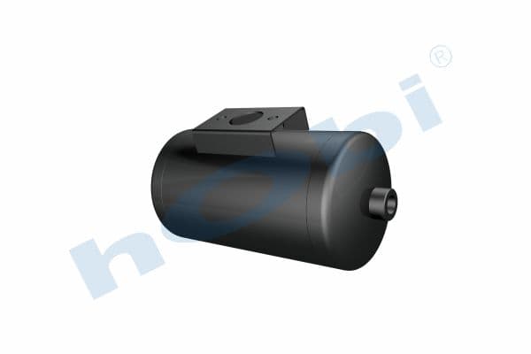 Air Tank Ø154 L:311 Steel Body With Bracket IV Lt:5 Black (RAL9005)