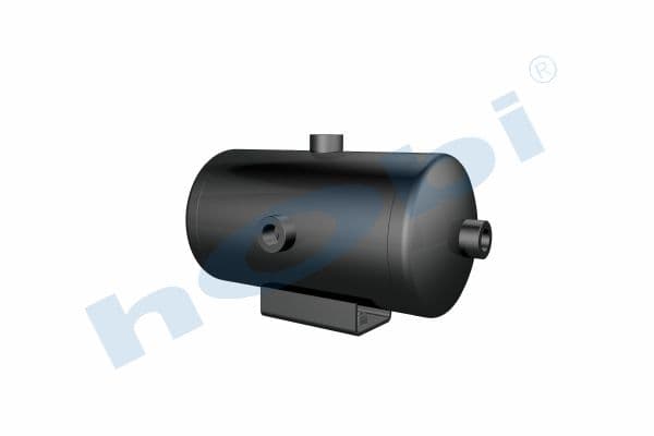 Air Tank Ø154 L:307 Steel Body With Bracket UN Lt:5 Black (RAL9005)