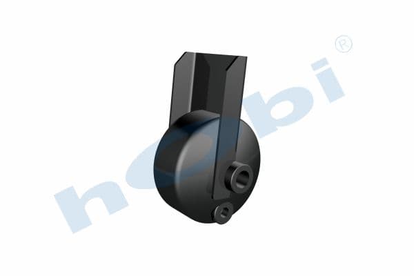 Air Tank Ø154 L:86 Steel Cover With Bracket VL Lt:1 Black (RAL9005)