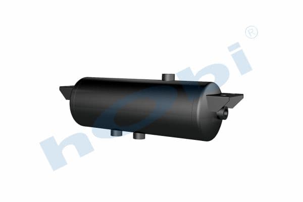 Air Tank Ø154 L:456 Steel Cover With Bracket DF Lt:7 5 Black (RAL9005)