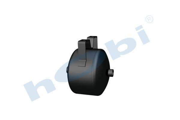 Hava Tankı, Ø200 L:173 Çelik, Gövde Braketli, UN Lt:4 Siyah (RAL9005)