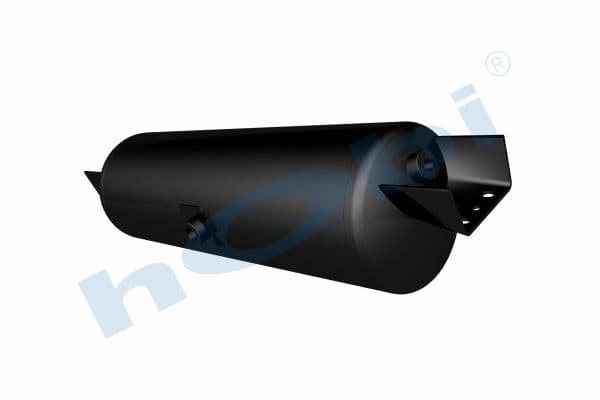 Air Tank Ø206 L:683 5 Steel Cover With Bracket UN Lt:25 Black (RAL9005)
