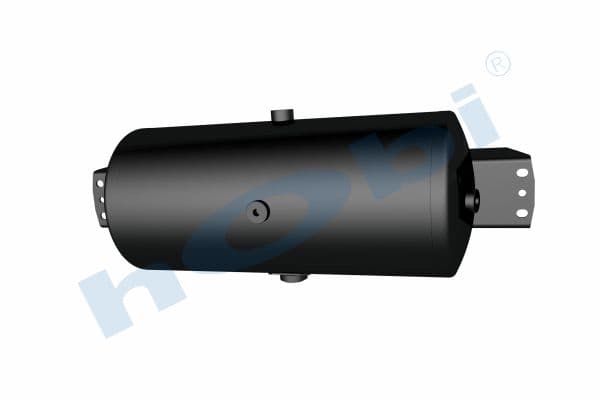 Air Tank Ø246 L:572 Steel Cover With Bracket UN Lt:24 Black (RAL9005)