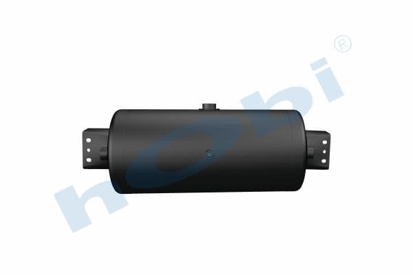 Hava Tankı, Ø246 L:570 Çelik, Kapak Braketli, UN Lt:25 Siyah (RAL9005)