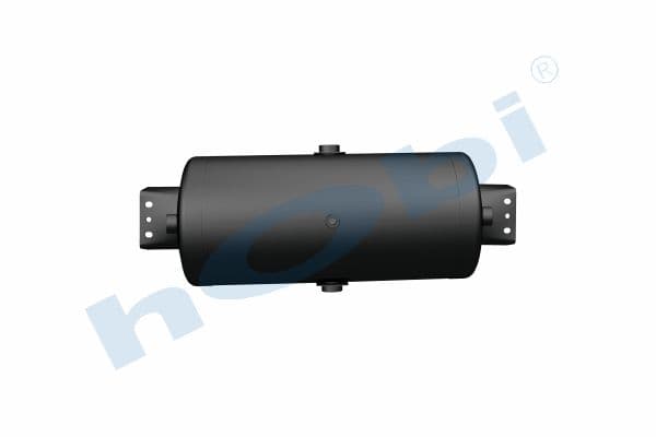 Hava Tankı, Ø246 L:570 Çelik, Kapak Braketli, UN Lt:25 Siyah (RAL9005)