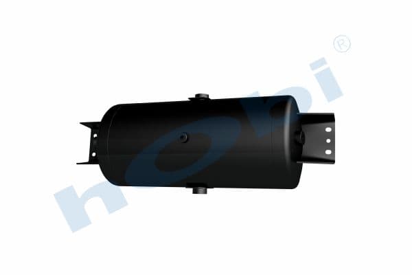 Air Tank Ø246 L:570 Steel Cover With Bracket UN Lt:25 Black (RAL9005)