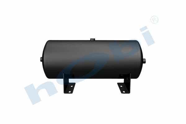 Air Tank, Ø259 L:664 Steel, Body With Bracket, BC Lt:34 Black (RAL9005)