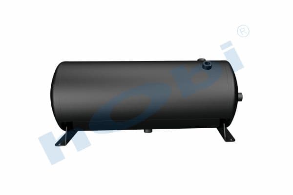 Hava Tankı, Ø276 L:724 Çelik, Gövde Braketli, UN Lt:40 Siyah (RAL9005)