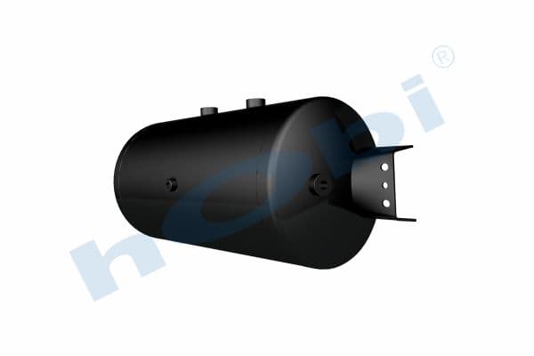 Air Tank Ø300 L:621 Steel Cover With Bracket UN Lt:50 Black (RAL9005)