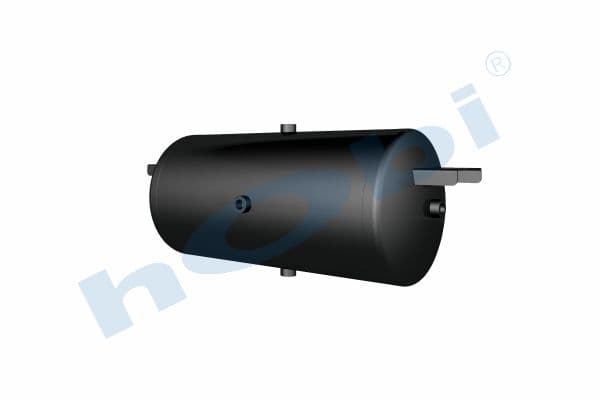 Air Tank Ø300 L:663 Steel Cover With Bracket UN Lt:50 Black (RAL9005)