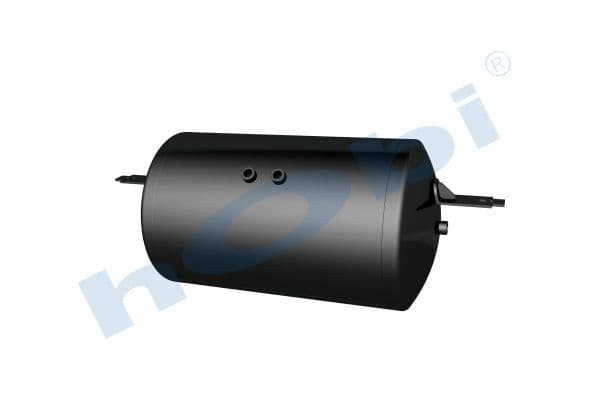 Hava Tankı Ø396 L:723 Çelik Kapak Braketli SH Lt:80 Siyah (RAL9005)