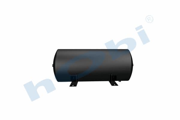 Hava Tankı, Ø500 L:1219 Çelik, Gövde Braketli, UN Lt:240 Siyah (RAL9005)