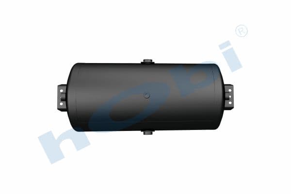 Hava Tankı, Ø300 L:685,8 Çelik, Kapak Braketli, Lt:50 Siyah (RAL9005)