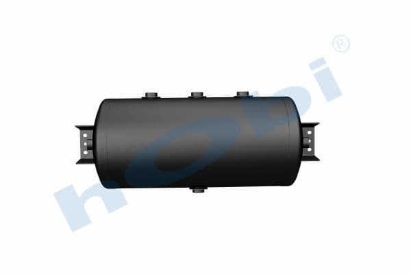 Hava Tankı, Ø300 L:685,8 Çelik, Kapak Braketli, Lt:50 Siyah (RAL9005)
