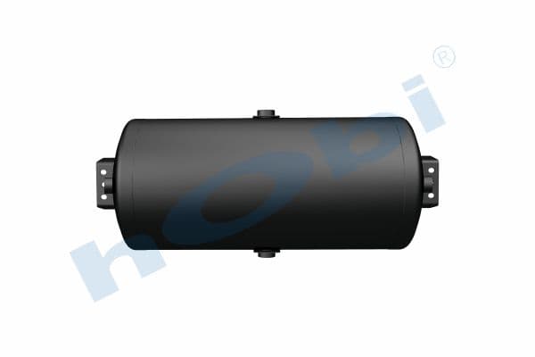 Hava Tankı, Ø300 L:685,8 Çelik, Kapak Braketli, Lt:50 Siyah (RAL9005)