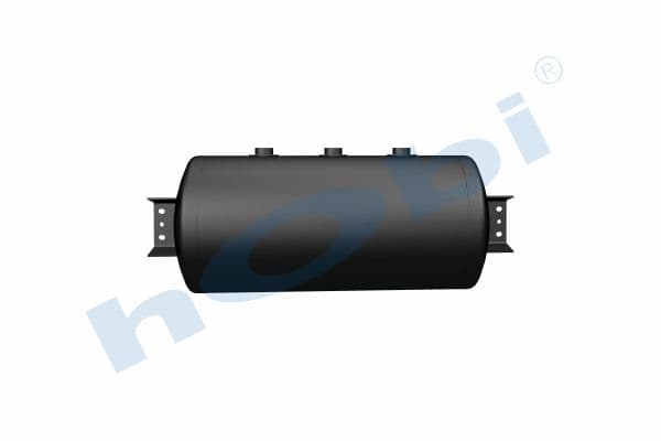 Hava Tankı, Ø300 L:685,8 Çelik, Kapak Braketli, Lt:50 Siyah (RAL9005)