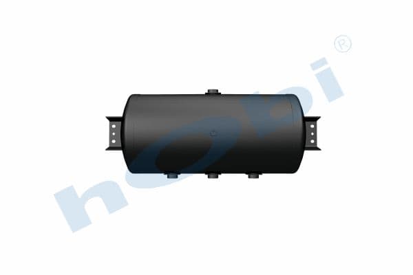 Hava Tankı, Ø300 L:685,8 Çelik, Kapak Braketli, Lt:50 Siyah (RAL9005)