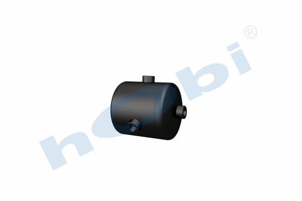 Hava Tankı, Ø154 L:186 Çelik, Lt:3 Siyah (RAL9005)