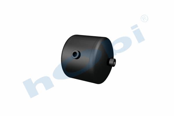 Air Tank, Ø206 L:218 Steel, Lt:6 Black (RAL9005)