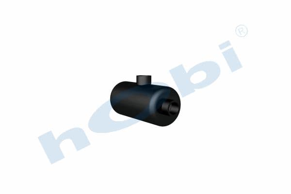 Air Tank Ø080 L:160 Steel Lt:0 5 Black (RAL9005)