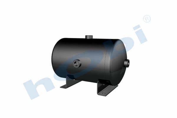 Air Tank Ø206 L:347 Steel Body With Bracket Lt:10 Black (RAL9005)