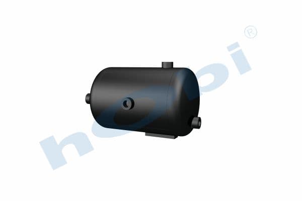 Hava Tankı, Ø206 L:336 Çelik, Gövde Braketli, Lt:10 Siyah (RAL9005)