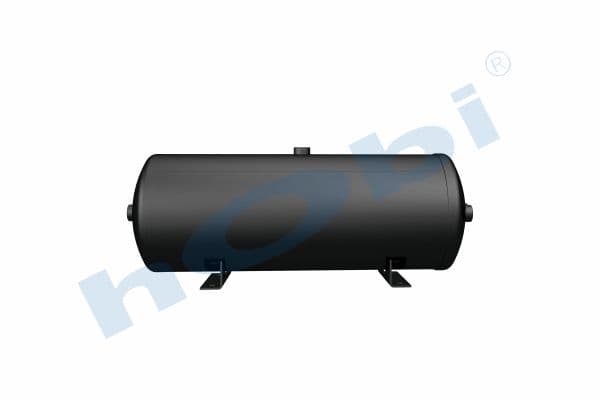 Hava Tankı, Ø246 L:681 Çelik, Gövde Braketli, Lt:30 Siyah (RAL9005)
