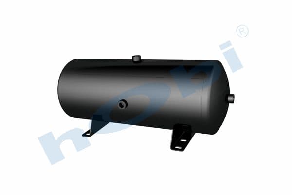 Air Tank Ø276 L:730 Steel Body With Bracket Lt:40 Black (RAL9005)