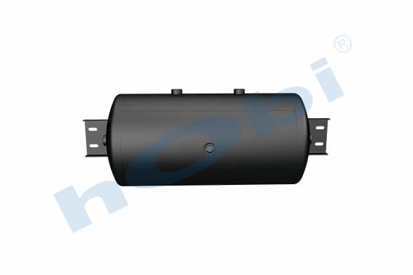 Hava Tankı, Ø300 L:646 Çelik, Kapak Braketli, Lt:50 Siyah (RAL9005)