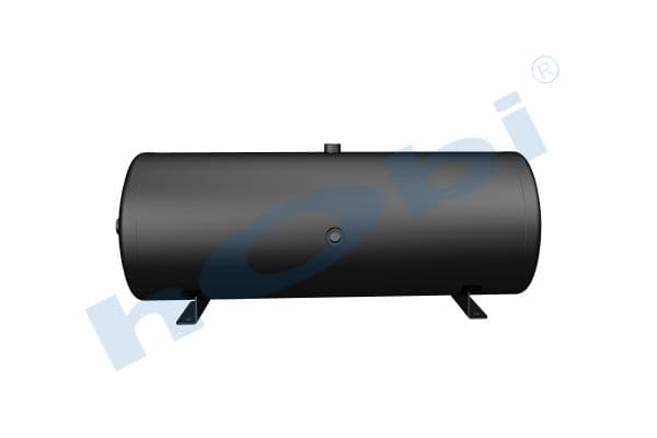 Hava Tankı, Ø310 L:867 Çelik, Gövde Braketli, Lt:60 Siyah (RAL9005)
