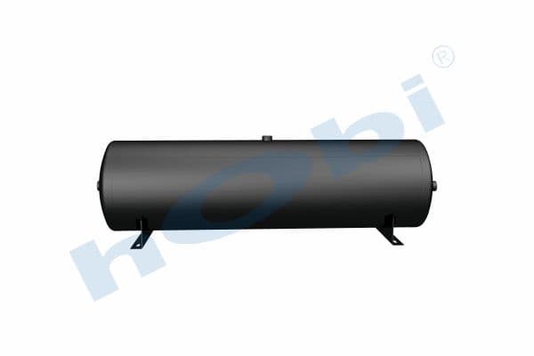 Hava Tankı, Ø310 L:1129 Çelik, Gövde Braketli, Lt:80 Siyah (RAL9005)