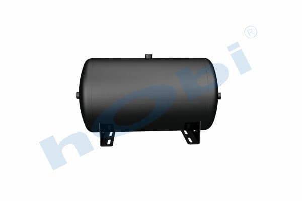 Hava Tankı, Ø350 L:650 Çelik, Gövde Braketli, Lt:60 Siyah (RAL9005)
