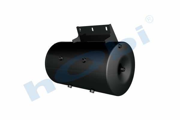 Air Tank Ø360 L:630 Steel Body With Bracket Lt:64 Black (RAL9005)