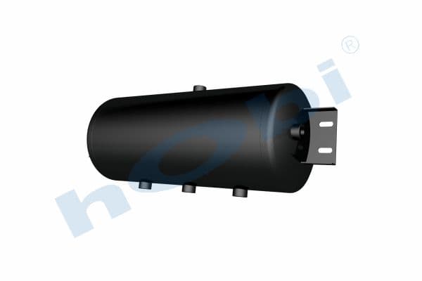 Air Tank Ø246 L:631 Steel Cover With Bracket Lt:25 Black (RAL9005)
