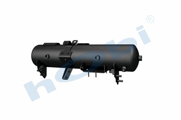 Hava Tankı, Ø166 L:768 Çelik, Gövde Braketli, Lt:15 Siyah (RAL9005)