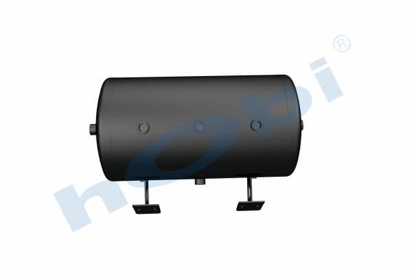 Air Tank, Ø310 L:597 Steel, Body With Bracket, Lt:43 Black (RAL9005)