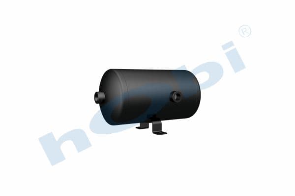 Air Tank, Ø154 L:300 Steel, Body With Bracket, Lt:5 Black (RAL9005)